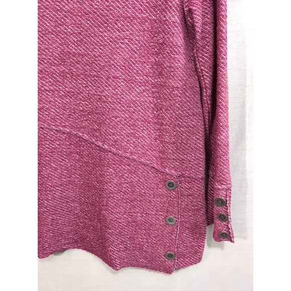 Soft Surroundings MEDIUM Terry Pullover Tunic Top Cowl Neck Pink Lagonlook Boho - Picture 8 of 16